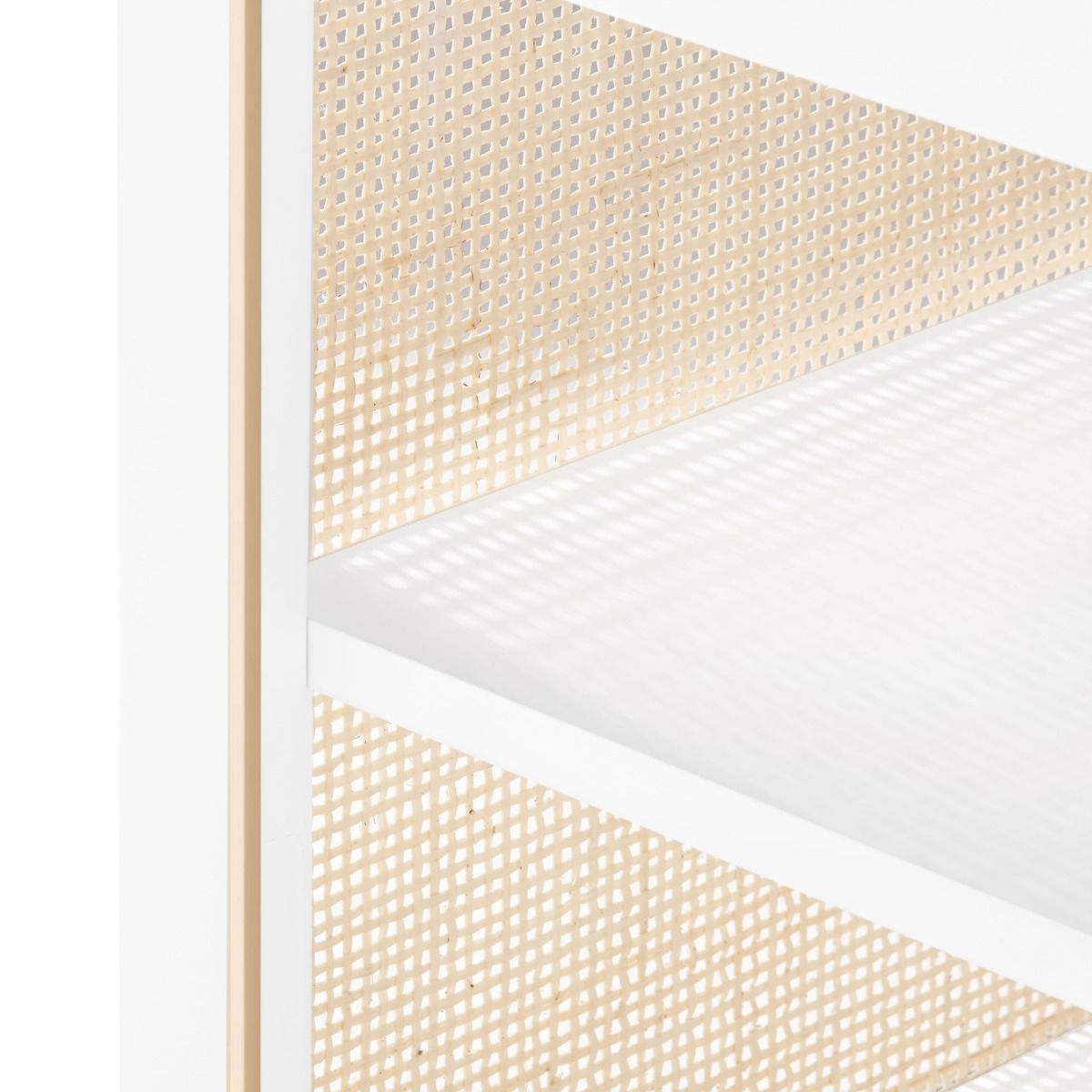 white lacquered wood table