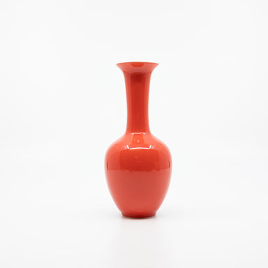 red mini vase, porcelain