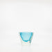 short blue glass murano vase