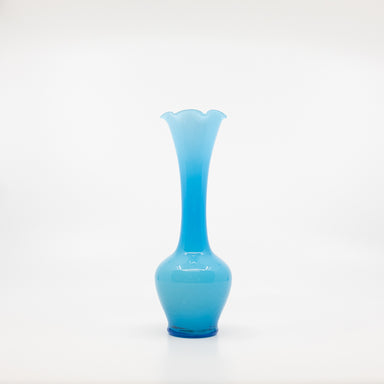 opaline vase, fluted edge