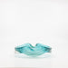 front view of blue murano glass bowl