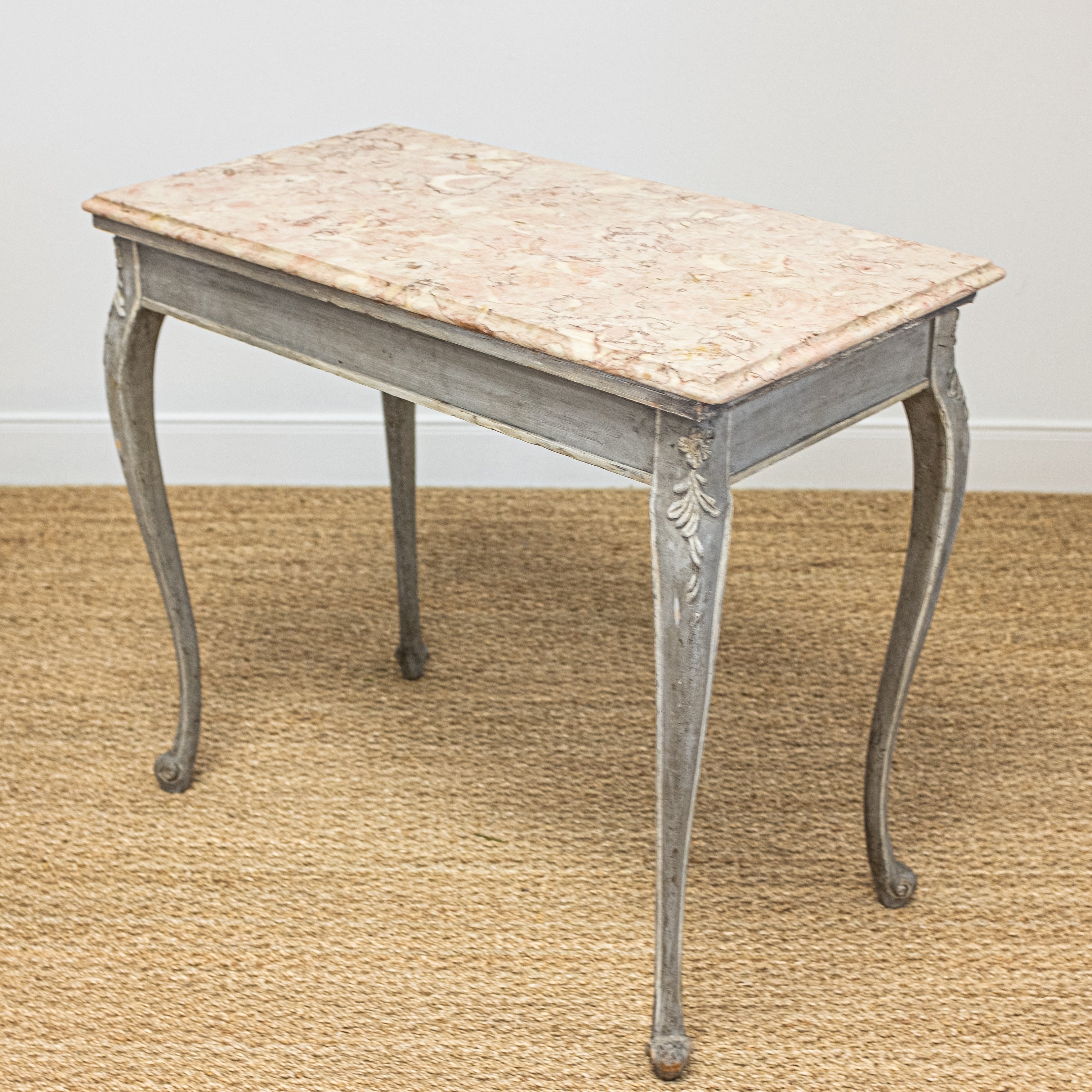 antique french marble top table top view