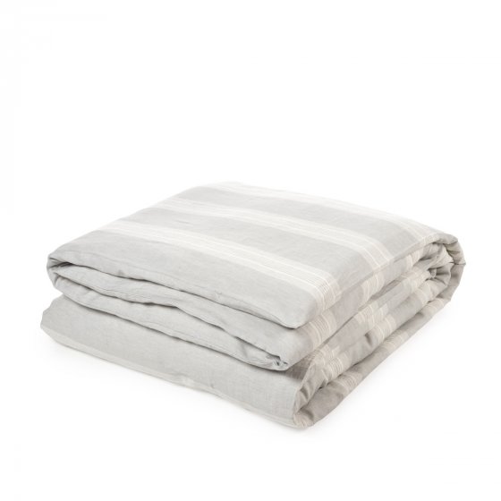 striped linen duvet cover