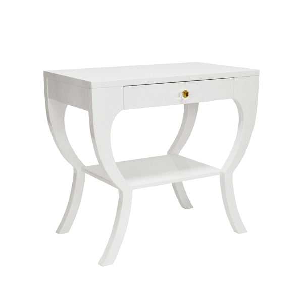 white side table