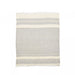 grey and natural striped linen towel