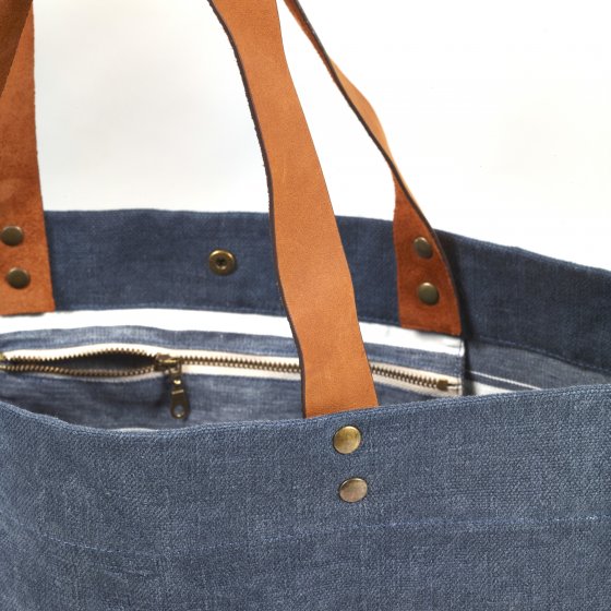 linen shoulder bag