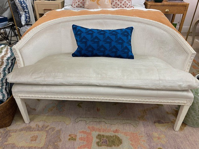 Cobalt Blue with Black Embroidery Pillow