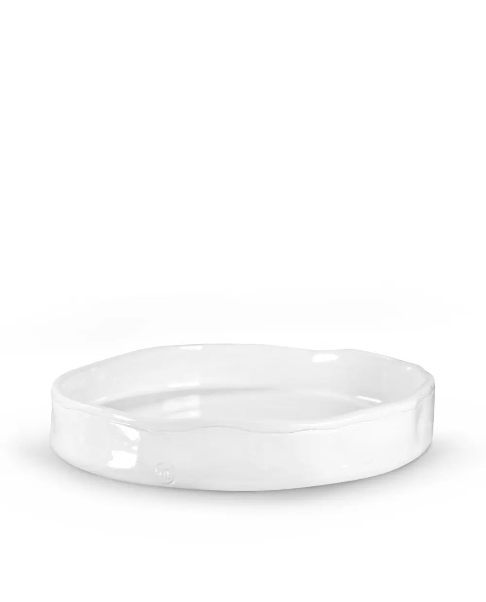 White ceramic bowl on a white background