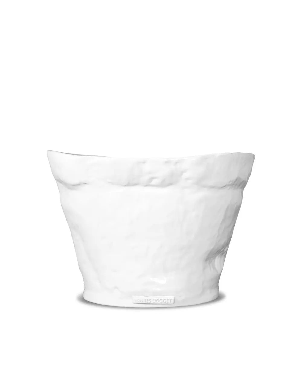 White ceramic bowl on a white background