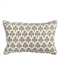 Decorative pillow with floral pattern on a white background