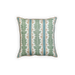 green blue botanical stripe pillow