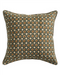 Decorative pillow with geometric pattern on a white background