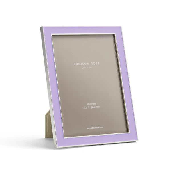 Purple photo frame with 'Addison Ross' branding on a white background
