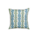 blue green botan stripes on pillow