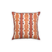rust orange striped pillow 