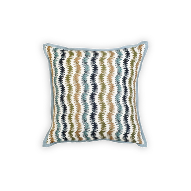 leafy stripes on white pillow