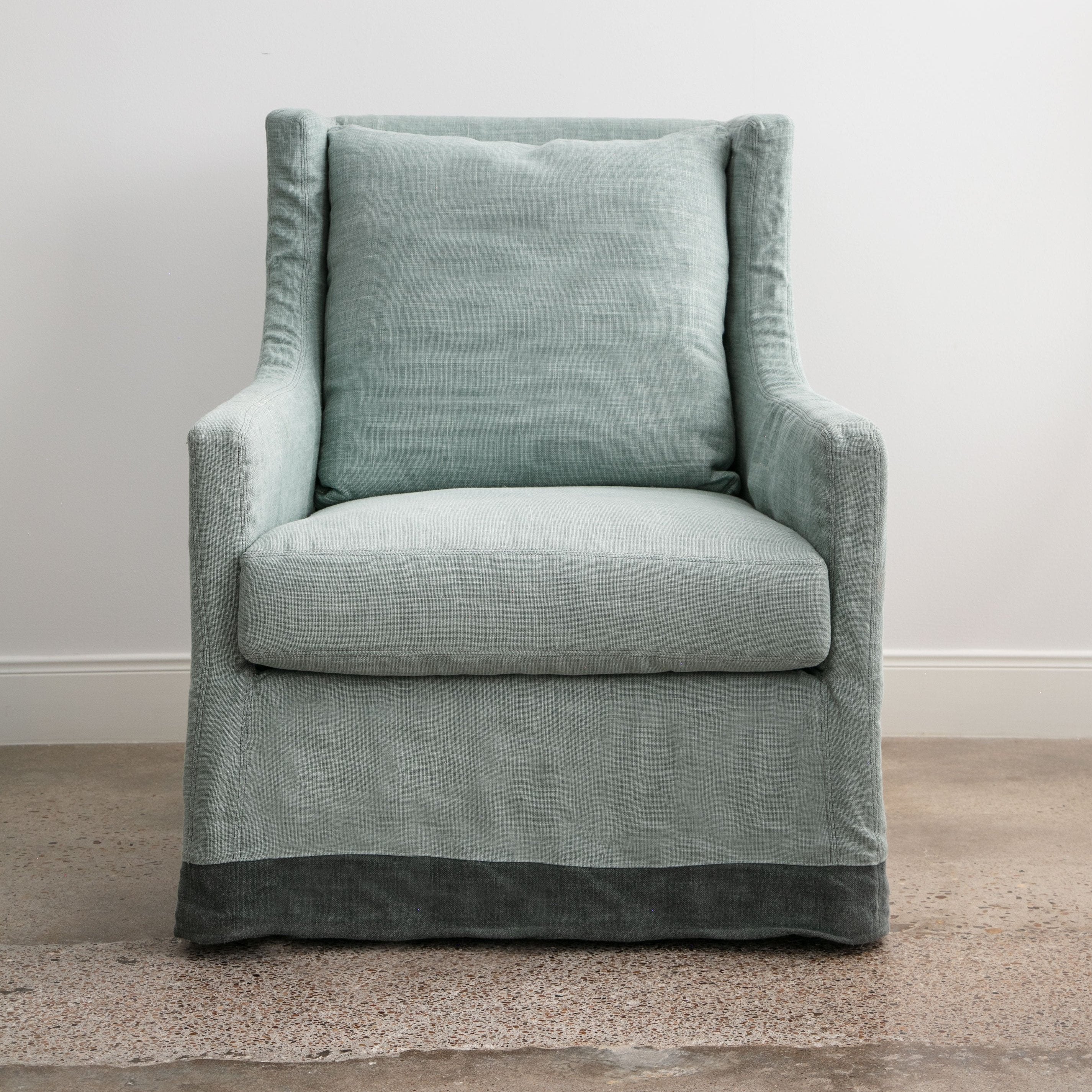 The Farrow Swivel Chair, Slipcovered