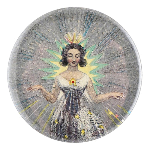 John Derian Decoupage Button Mirror