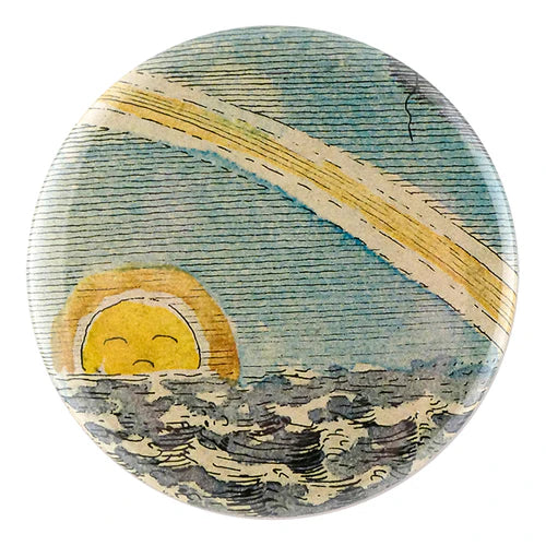 John Derian Decoupage Button Mirror