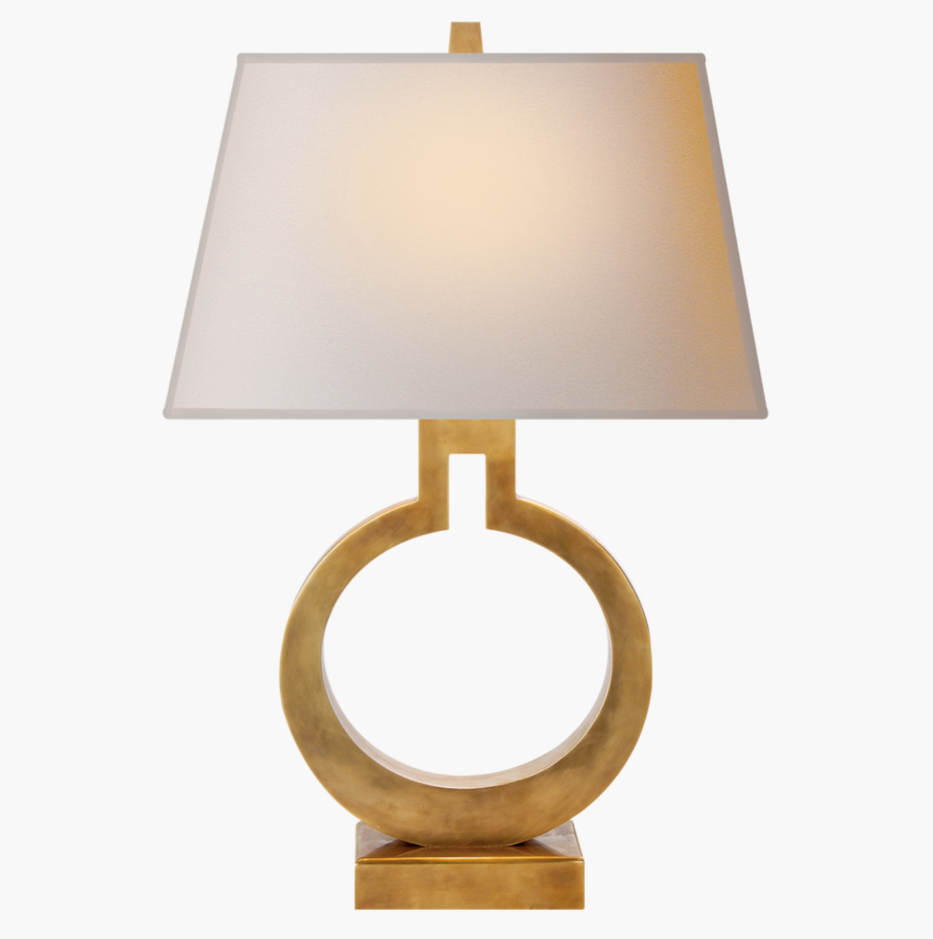 brass ring form table lamp