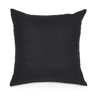 black linen square pillow