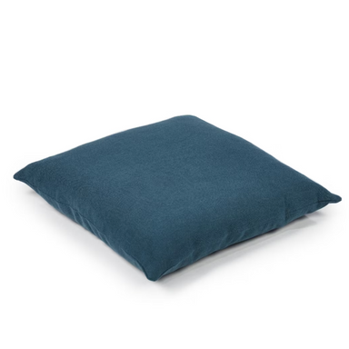 teal linen square pillow