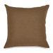 ochre linen square pillow