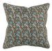 Decorative pillow with floral pattern on brown background
