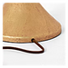 Close-up of a lamp cord threaded into the base of a bell-shaped lamp base shown against a plain white background.