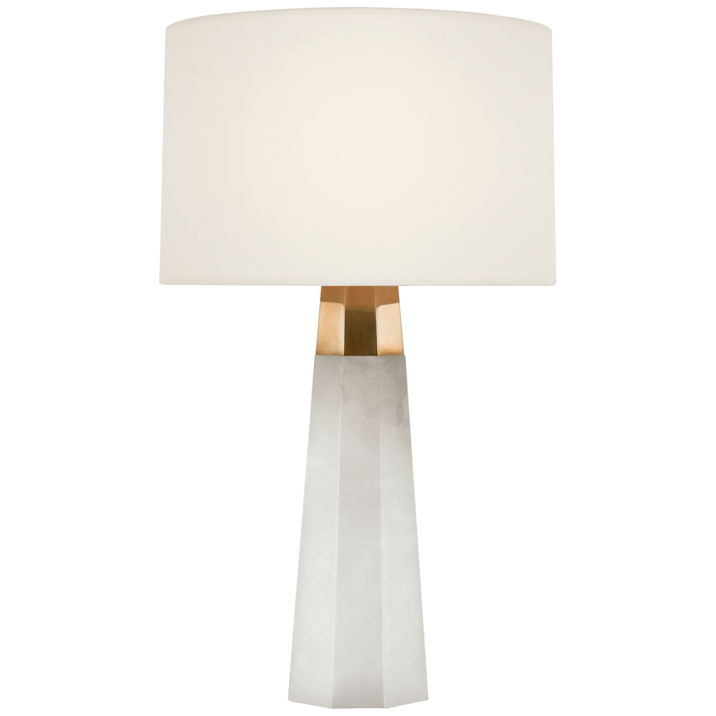 Visual Comfort & Co. Olsen 15" Cordless Accent Lamp-Alabaster/Linen