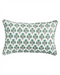 Decorative pillow with floral pattern on a white background