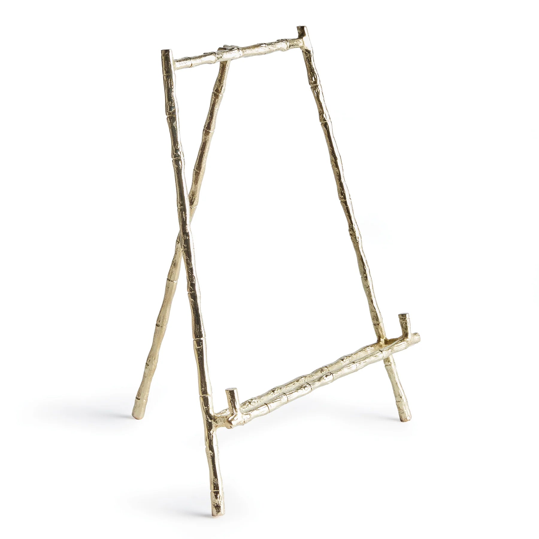 Bamboo easel on a white background