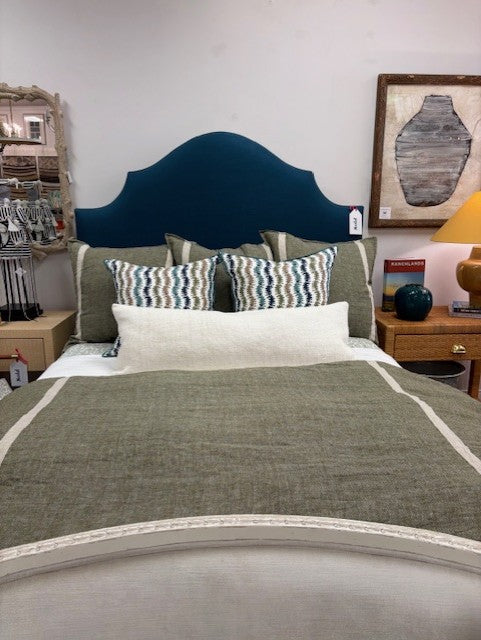 Pom Pom at Home Rory Linen Bedding in Moss/Flax