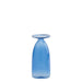 Blue glass vase on a white background