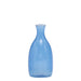 Blue glass vase on a white background