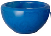 Blue resin bowl on a white background