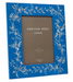 Blue photo frame with floral designs and Addison Ross branding on a white background
