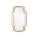 Decorative mirror with gold frame on a white background