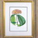 framed flower botanical, gold frame