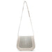 Handbag with a strap on a white background