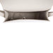 Close-up of a modern ceiling light fixture with a white finish.