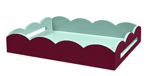 Lacquered Scalloped Trays-Medium