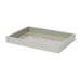 Rectangular tray with a decorative pattern on a white background