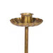Brass candle holder on a white background