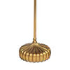 Decorative ceiling light fixture with ribbed design and gold finish.