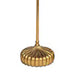 Decorative ceiling light fixture with ribbed design and gold finish.