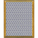 Decorative panel with a geometric pattern inside a gold frame on a white background