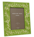 Green photo frame with floral design and Addison Ross branding