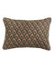 Decorative pillow with geometric pattern on a white background
