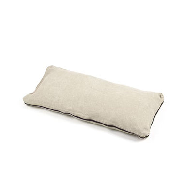Beige rectangular pillow on a white background